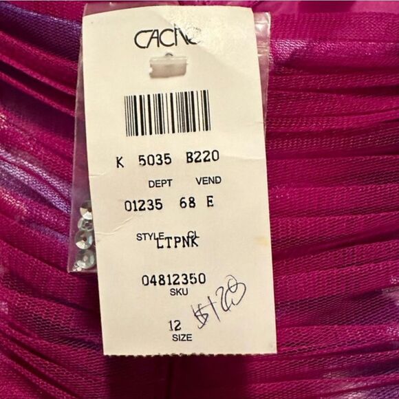 Pink & Purple Floral Cache Strapless Dress   - Picture 3 of 5